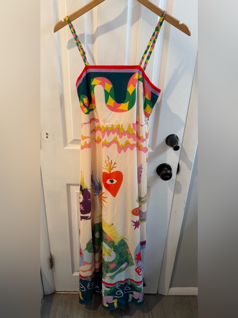 Multicolor Printed Maxi Dress size Medium Tropical Summer Vacation